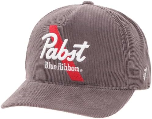 PBR Beer 6 Panel Trucker Wordmark Adjustable Snapback Cap Blue/RED
